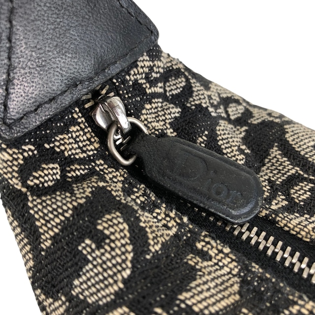 Christian Dior クリスチャン ディオール トロッター ハンドバッグ ブラック ジャガード バニティバッグ ミニバッグ vintage ヴィンテージ オールド zxykbr