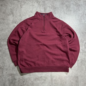 00s Russell Half-zip 無地 レッド L / 身幅62 着丈63cm