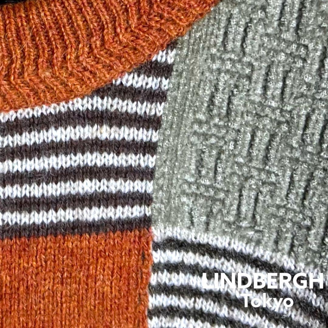 LINDBERGH】リンドバーグ ニット セーター チェック アルパカ ウール