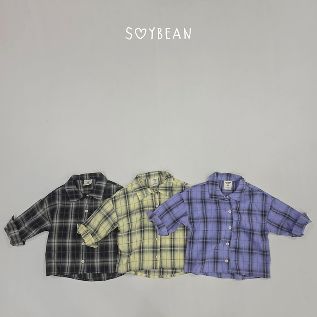 【ﾉﾍﾞﾙﾃｨ＆送料無料】Plaid box shirt / soy bean