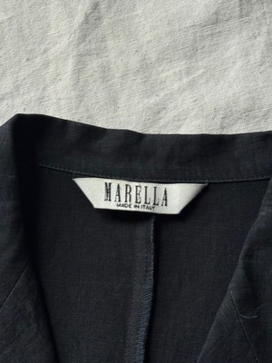 "MARELLA" 1990s Black linen one- piece