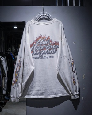 【add (C) vintage】00's “Harley-Davidson” Flame Design L/S T-Shirt