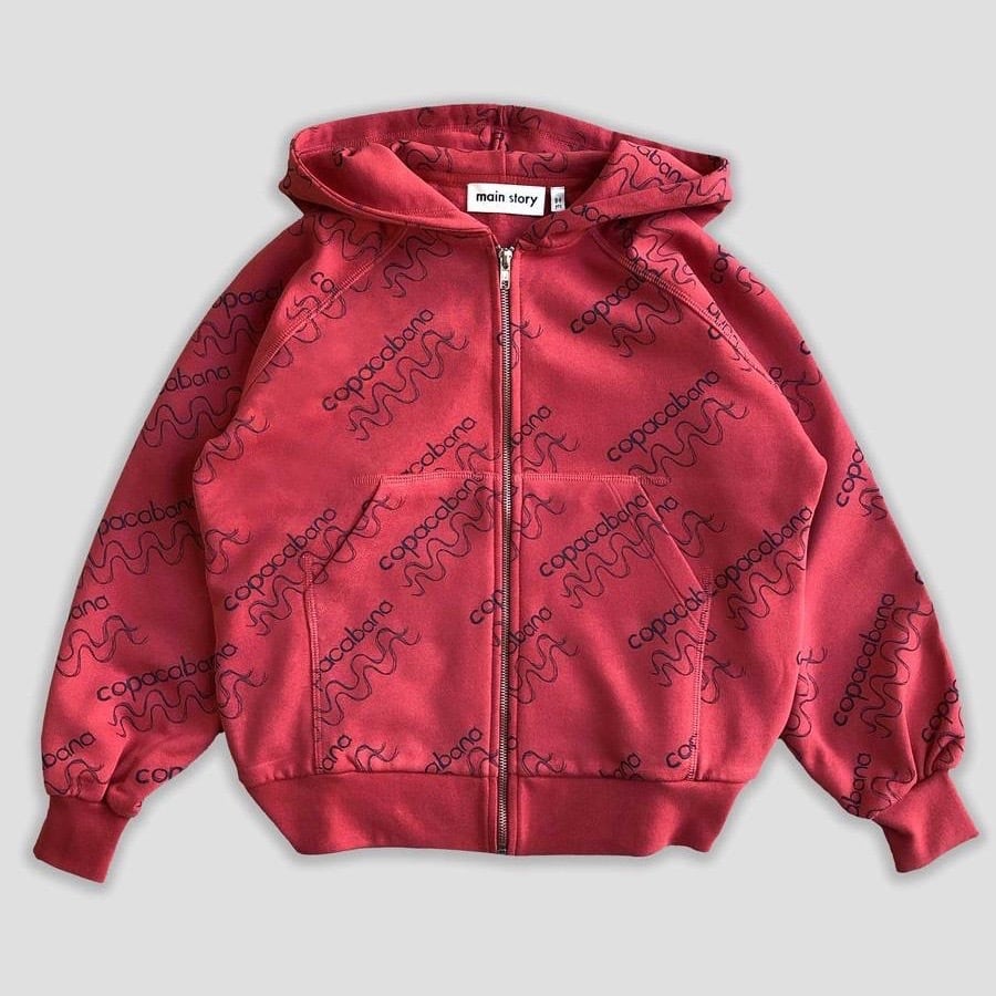 《main story 2019AW》ZIPPED HOODIE / red Copacabana | cirkel mote powered by BASE