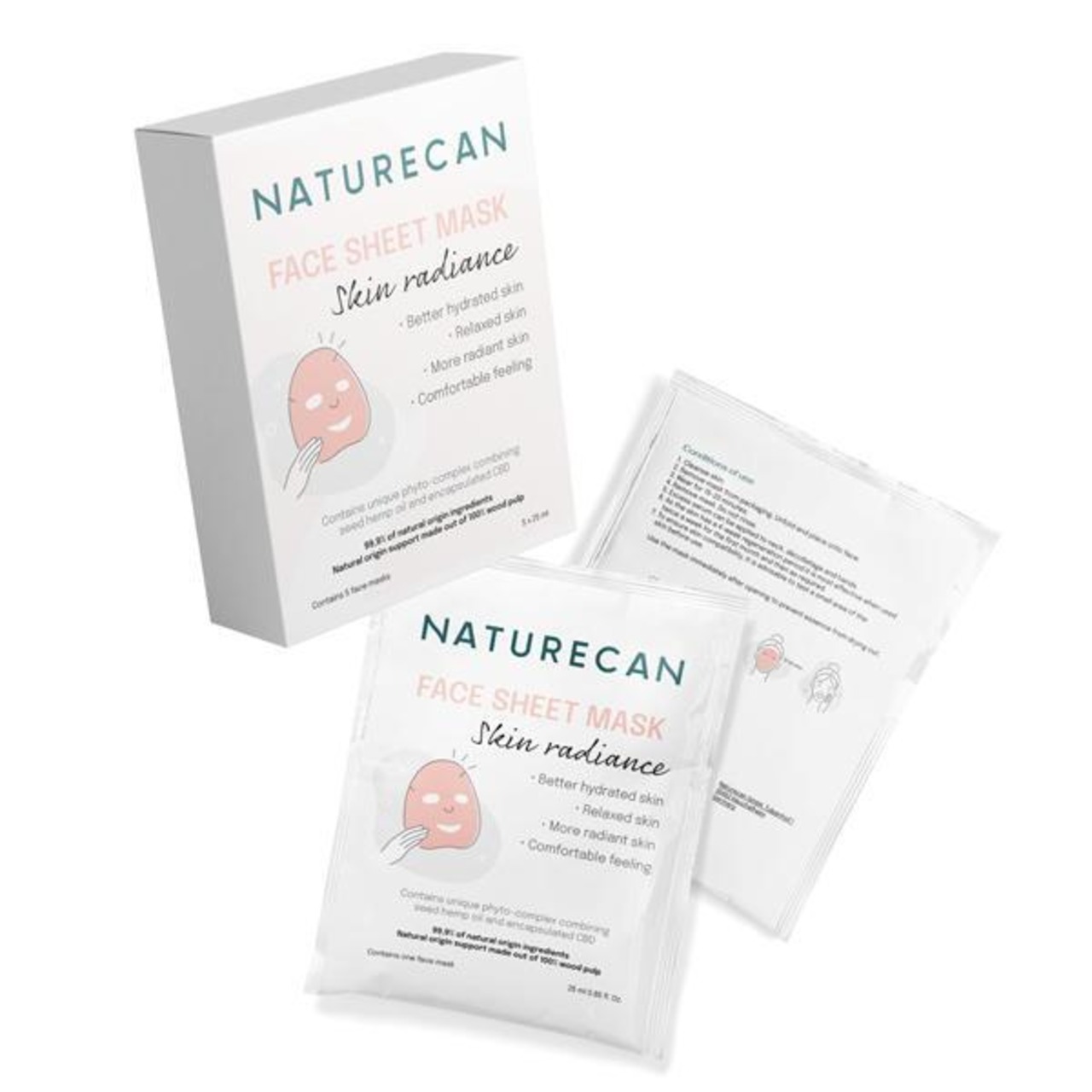 NATURECAN, CBDフェイスシートマスク ラディアンス