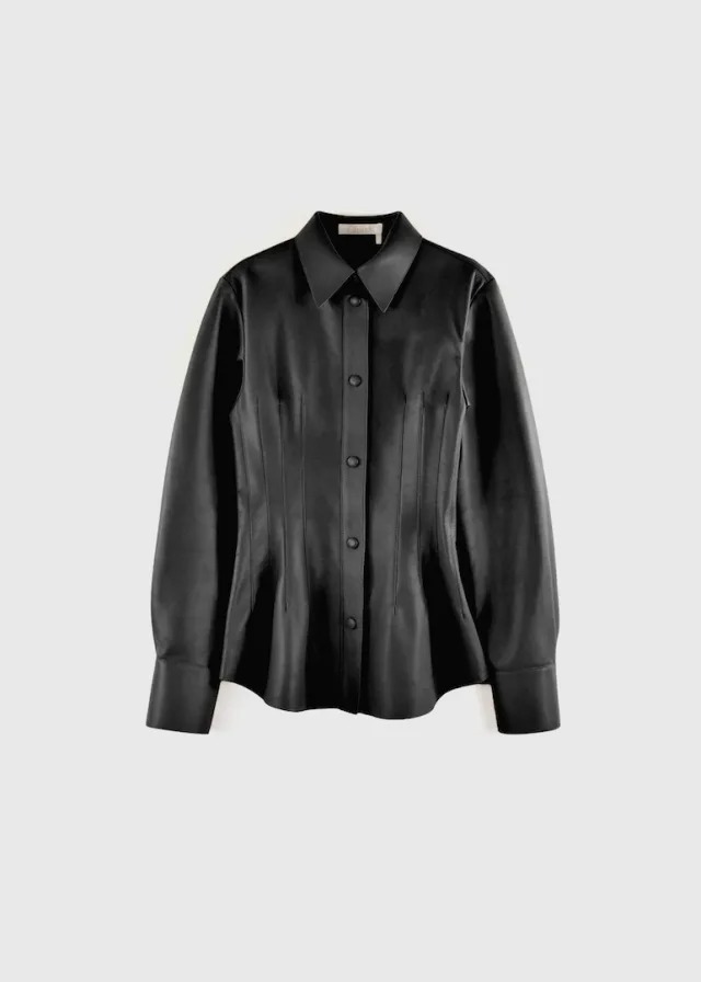 CHLOE｜L22A-CHL-SH02M "Leather Shirt" BLACK