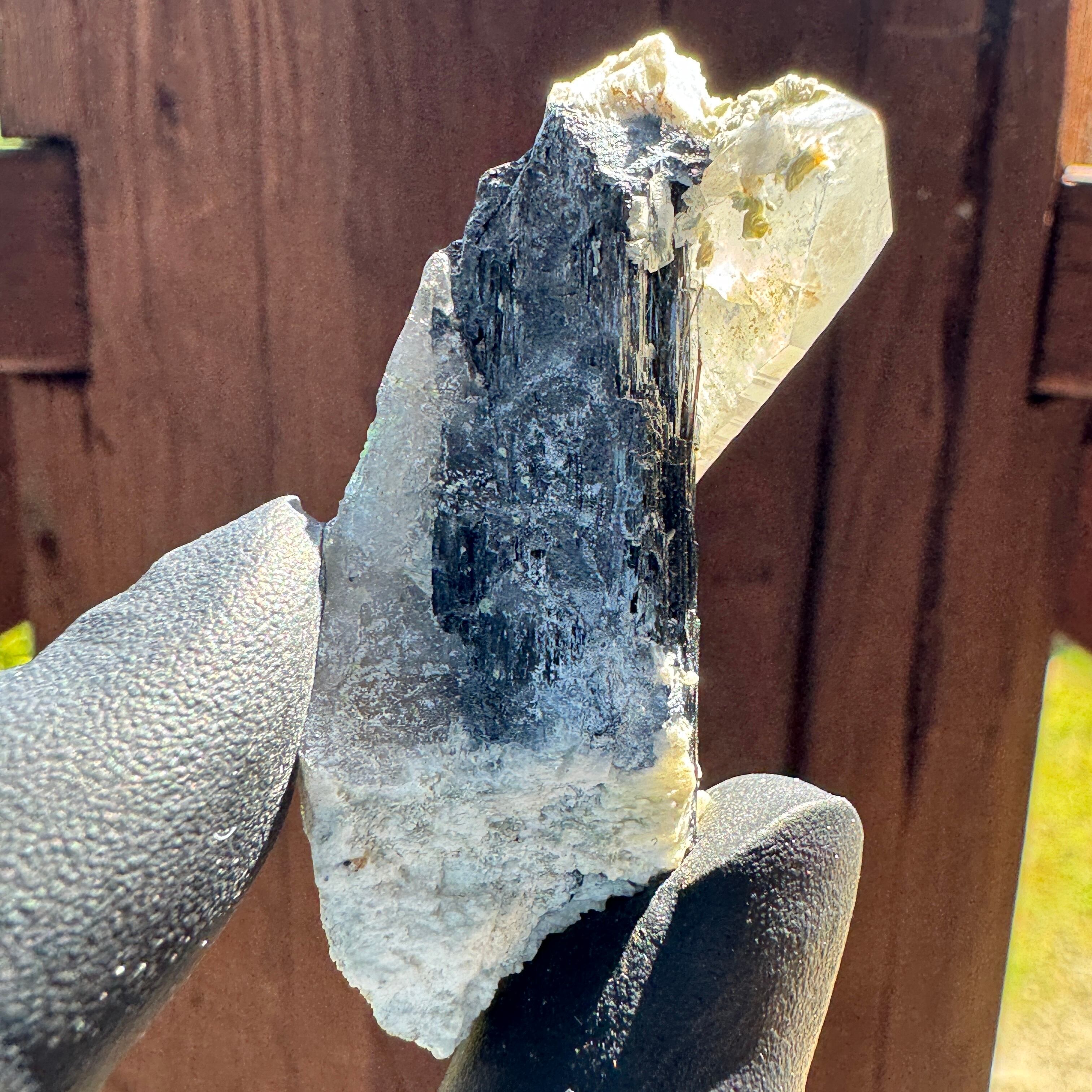 ブラジル 産 トルマリン イン クォーツ 水晶 鉱物標本 原石