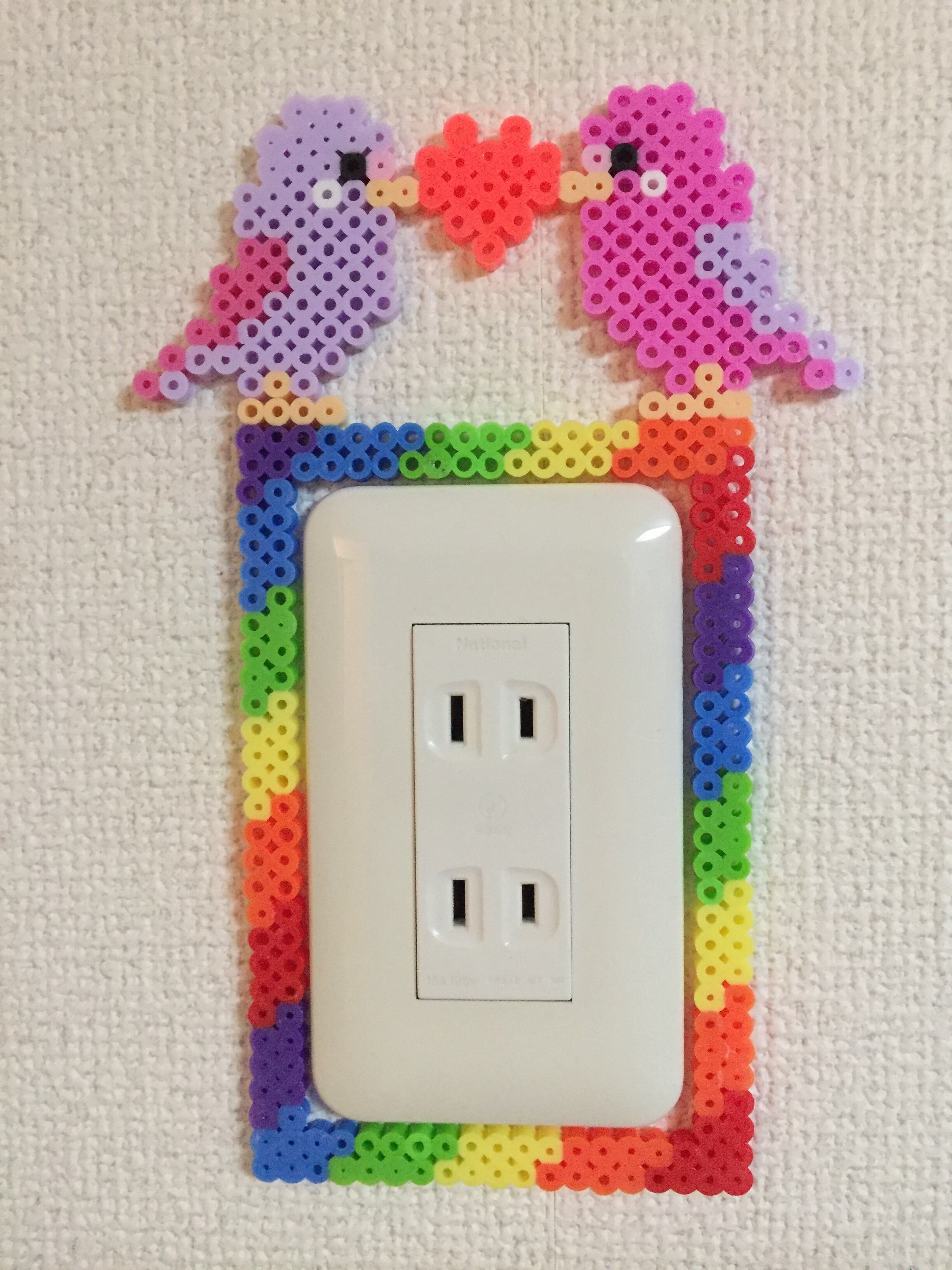 アイロンビーズ 動物モチーフ スイッチカバー Iron Beads Animal Switch Cover Polaris