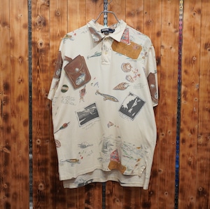90s USA製 ralphlauren ヘミングウェイ ポロシャツ L/ラルフローレン フィッシング