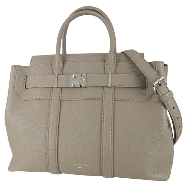 Unused LOUIS VUITTON ルイヴィトン ジョルジュトートMM グレー ハンドバッグ トートバッグ ショルダーバッグ 2WAY カーフレザー 未使用