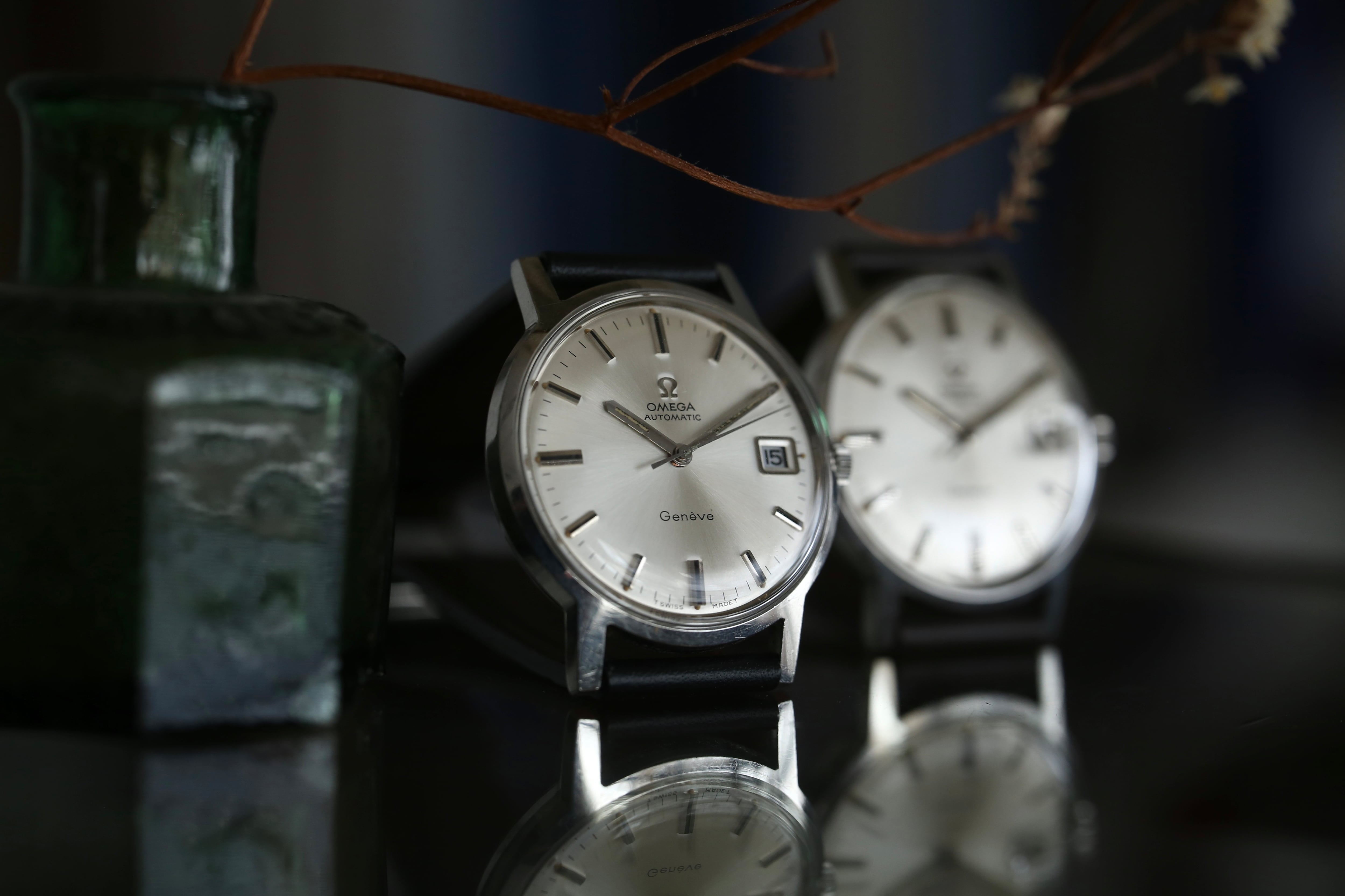 OMEGA】 1970年製 オメガ ジュネーブ デイト シルバーダイヤル 自動