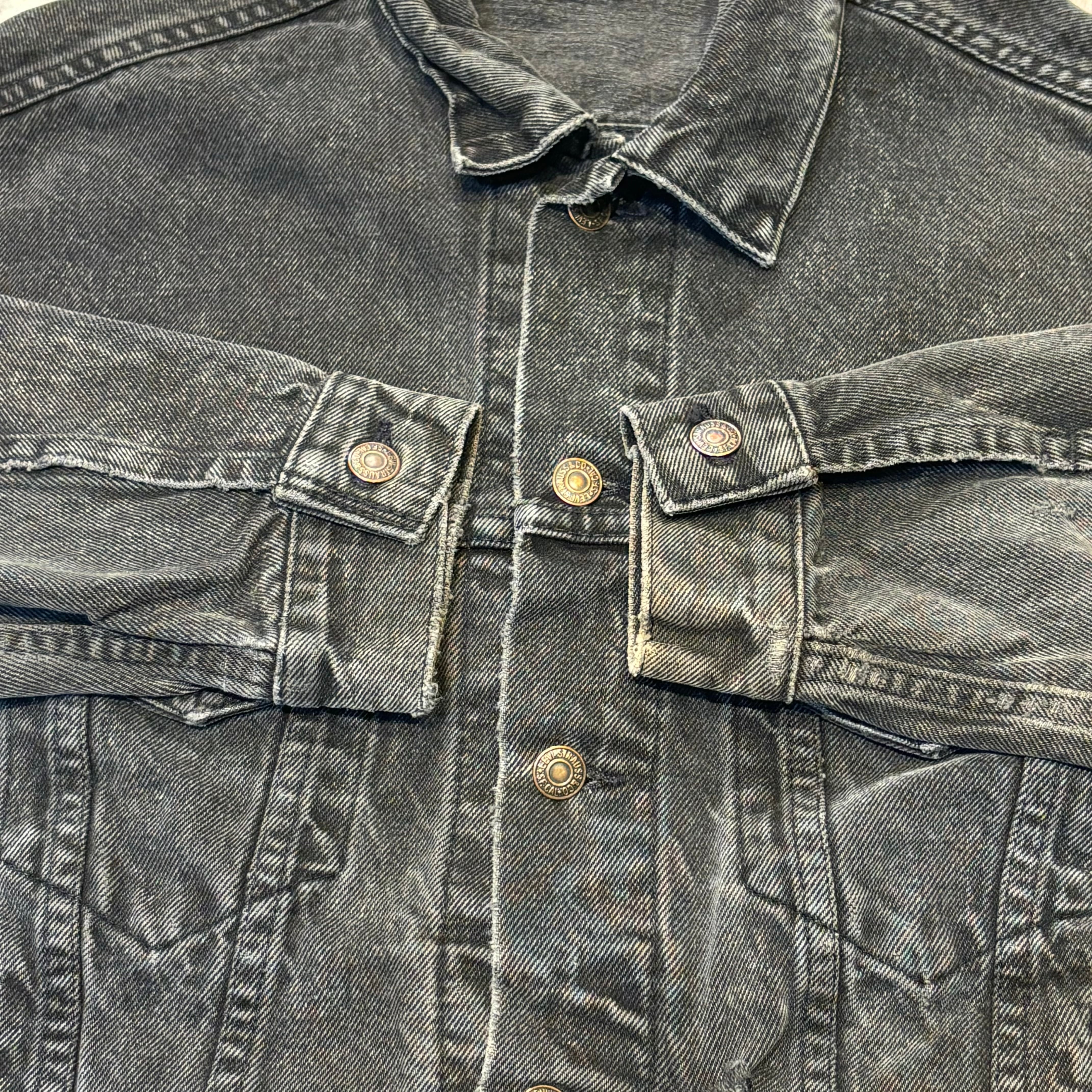 USA製 90年代 “M” Levi's 70507 ブラックデニムジャケット 後 USA製 90年代 “M” Levi's 70507 ブラックデニムジャケット 後