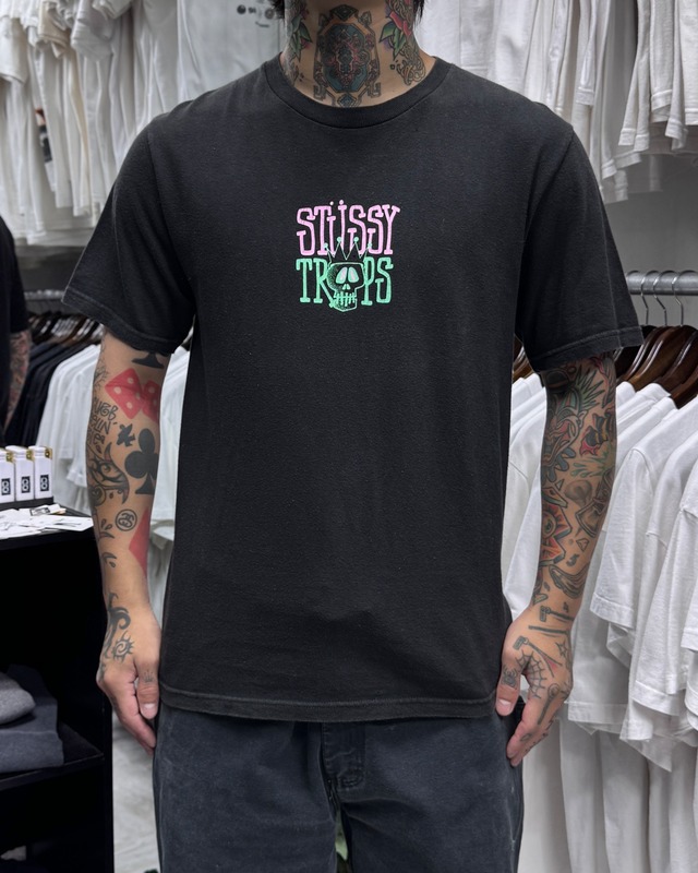 00’s old stussy Design Tee "skull"【Other Side店】