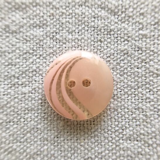 ウェーブライン×パステルピンク 2穴 15㎜