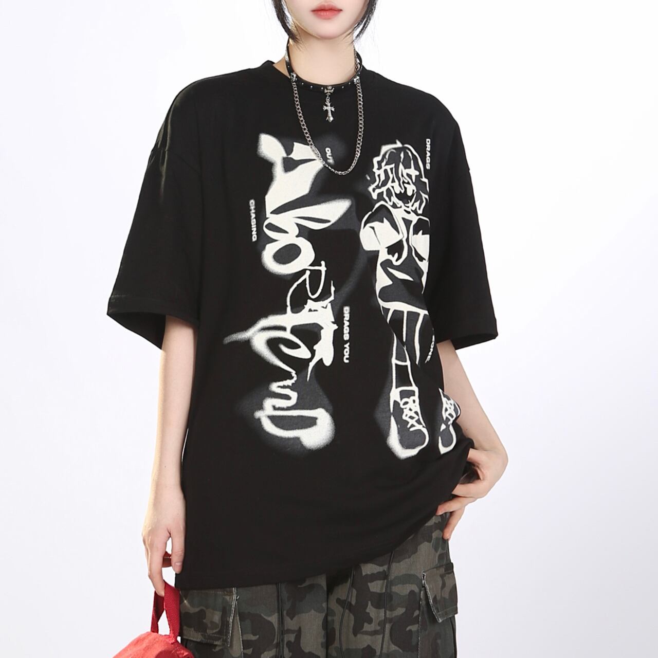 ダークデザインＴシャツ　3color　1151