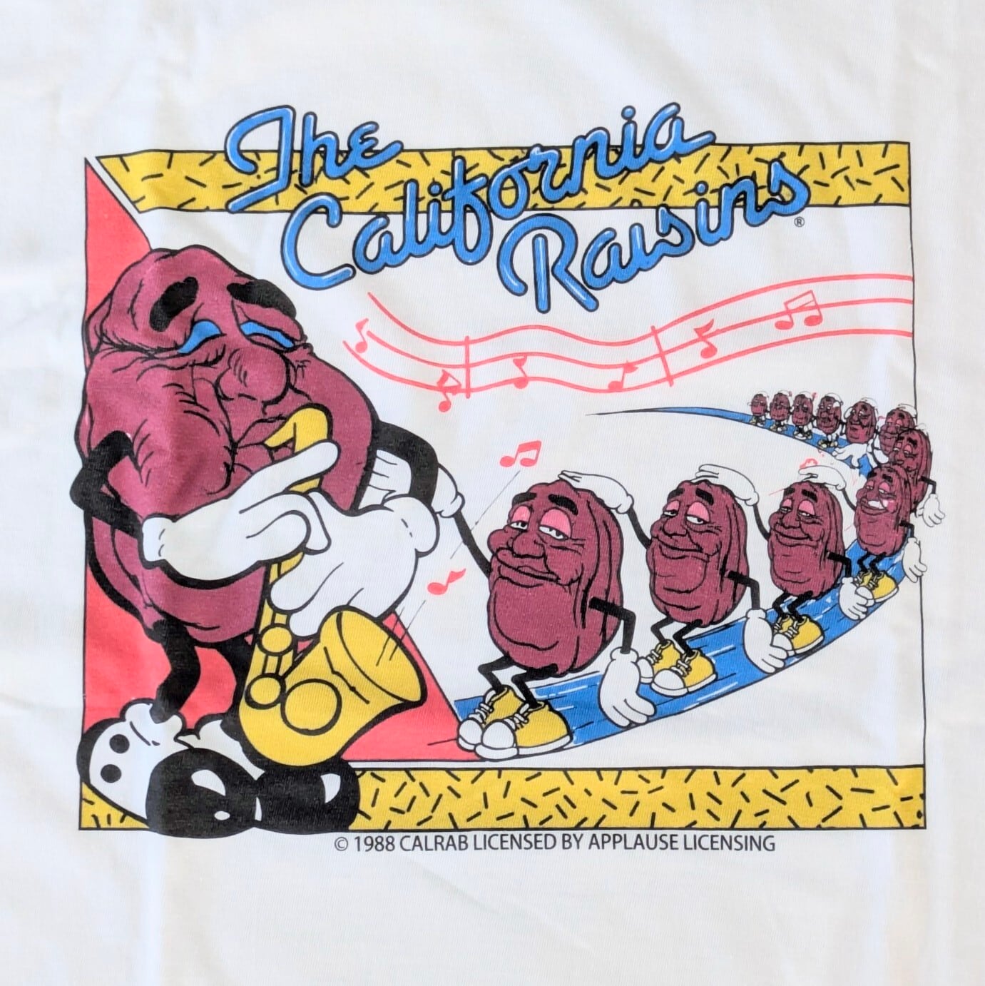 ♧【 California Raisins（ カリフォルニアレーズン ）】『 SAX 』Tシャツ〚アメリカン雑貨 アメトイ〛