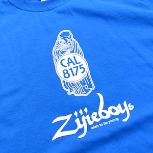 Zijieboys & CAL8175 "爺cal" T-Shirt type2 ／ロイヤルブルー