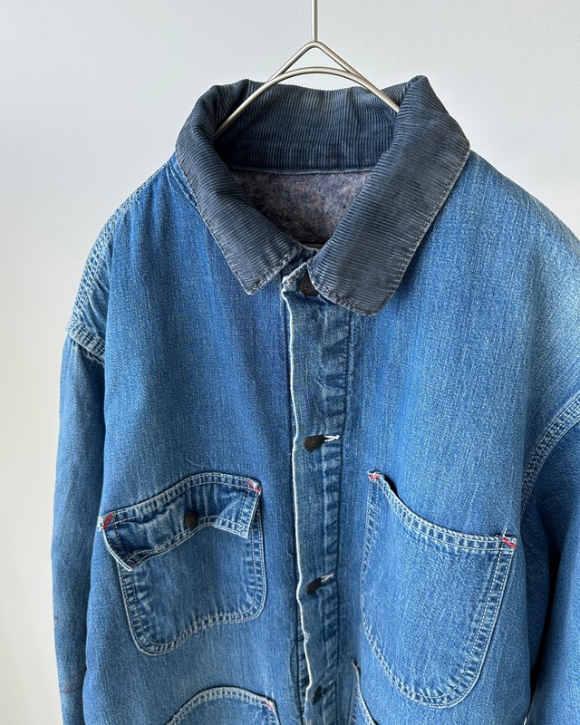 -Sears- Vintage 70s 38 Denim Coverall