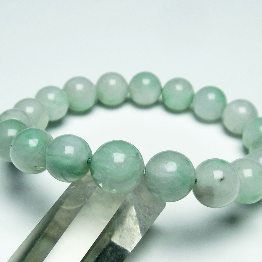 エメラルド ブレスレット 10mm Emerald Bracelet 緑玉 翠玉 一点物 111-26006