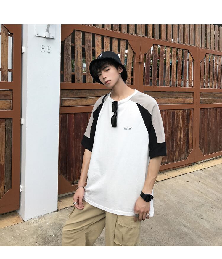 全2色 Tシャツ カットソー ロゴ カジュアル ラグラン おしゃれ