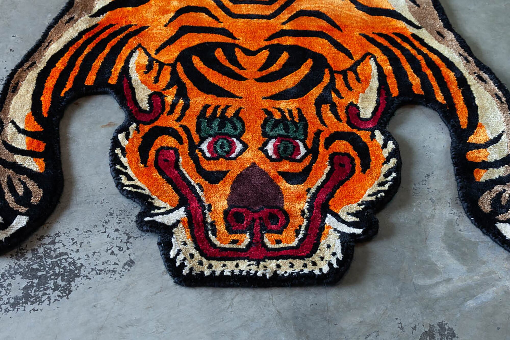 Tibetan Tiger Rug 《Mサイズ•シルク005》チベタンタイガーラグ