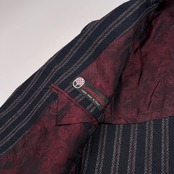 THE COLLECTION VAN JAC ヴァンヂャケット ストライプ 金ボタン オーダー 段返り3B ブレザー ジャケット EL B5 /紙タグなし/未使用品