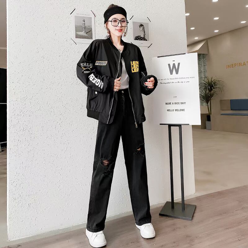 スプリングジャケット トップス 大きめサイズ 春物 ミックスインファッション79989568297