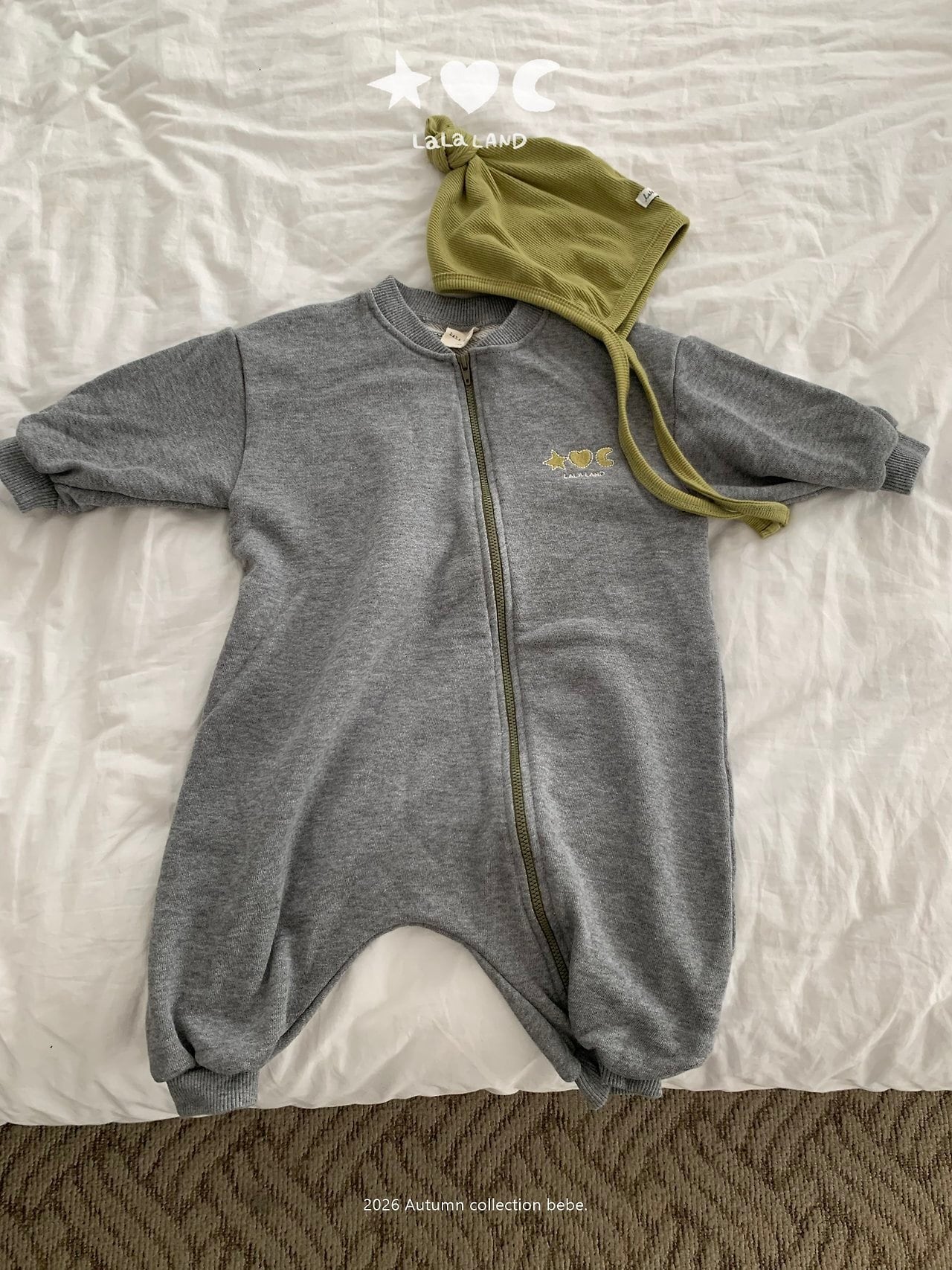 【予約商品】bebe terry zip-up suit