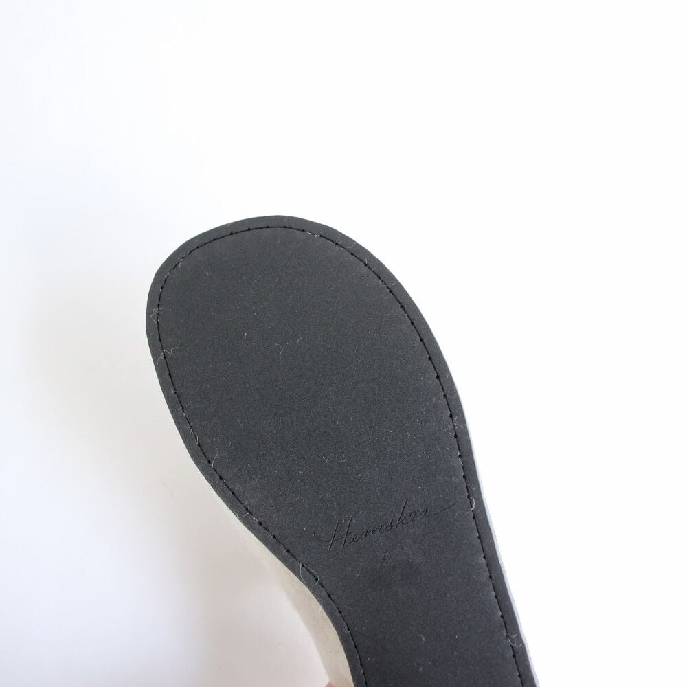 Hemskor 羊毛フェルトルームシューズ（踵なし・ナチュラルホワイト