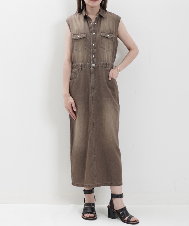 ノースリーブデニムワンピース　15176136　C.C.CROSS