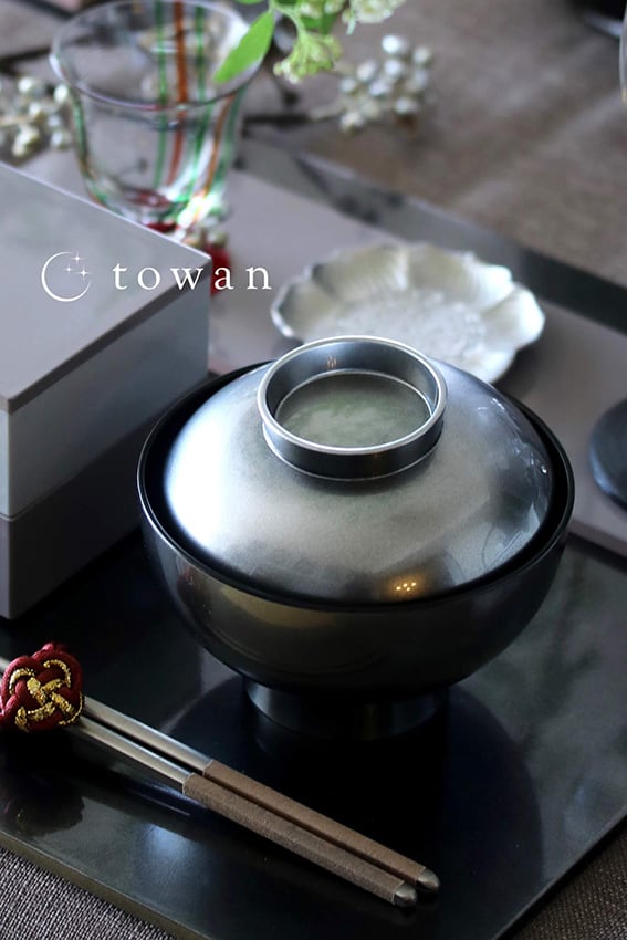 吸物椀 ブラックシルバー 【送料無料】 | towan