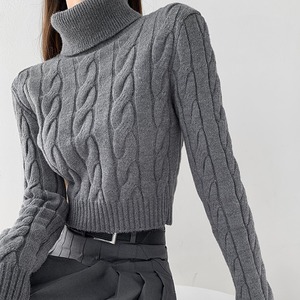 turtleneck cable knit  sweater la1201