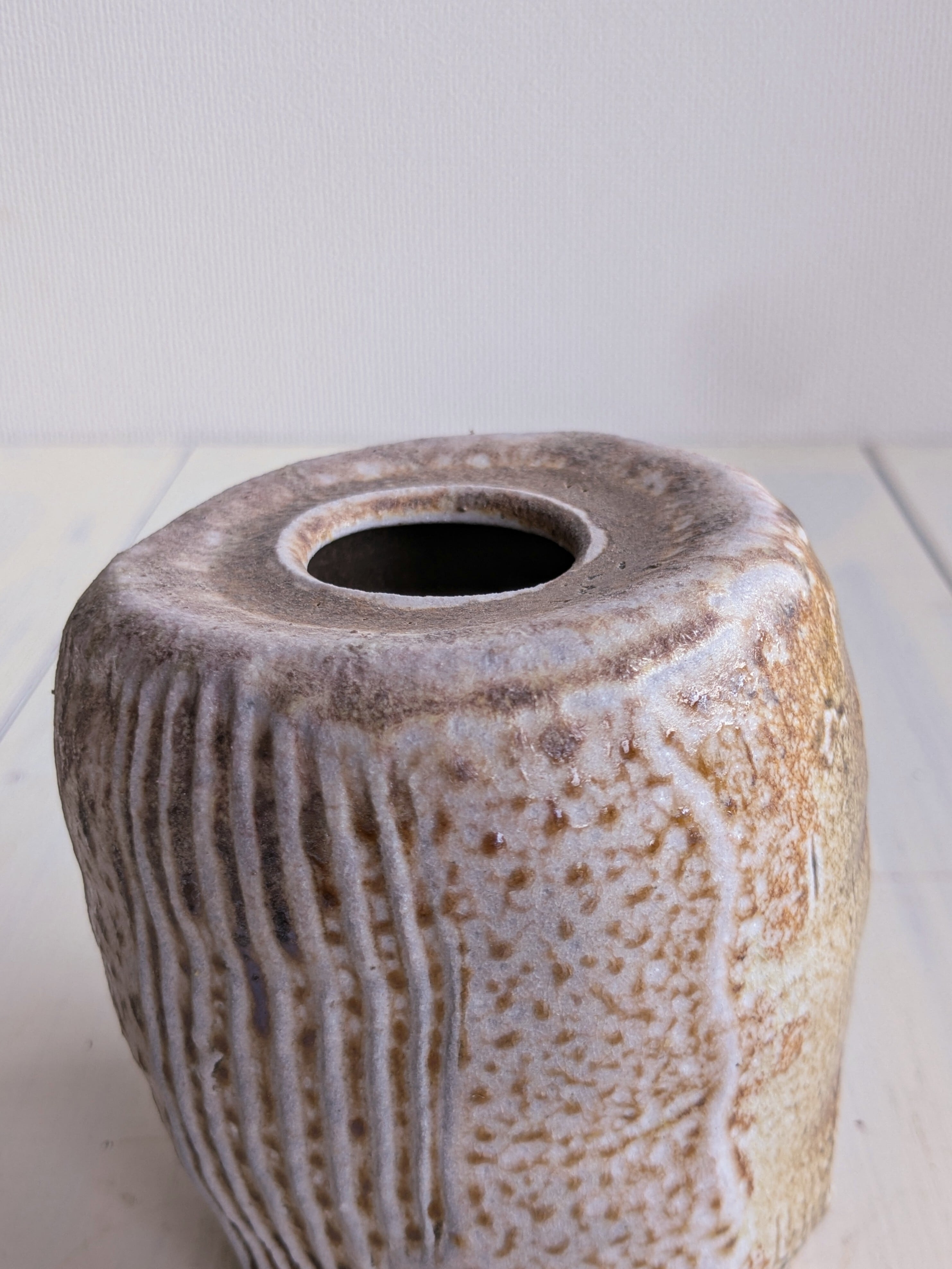 焼締め 穴窯焼成 焼締め一輪挿し | atelier kyuzen