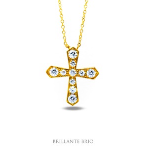 【K18】shield cross  necklace