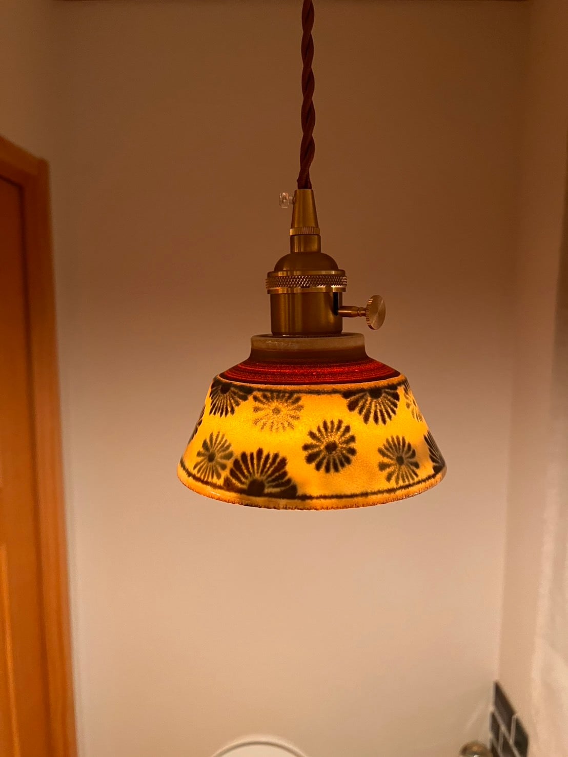 光彩ノ花（こうさいのはな） 陶器ペンダントライト Japan Craft