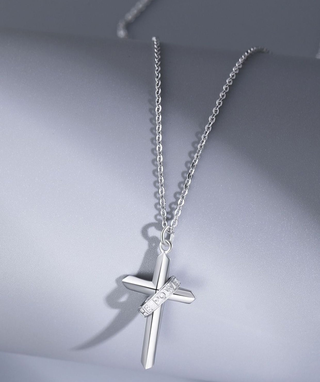 Faith刻印 クロスネックレス メンズ S925 シルバー お守り シンプル