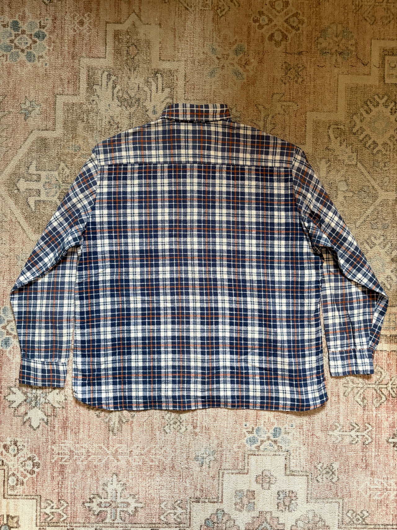 80s / JC PENNY / print flannel check shirts