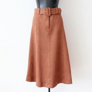 RINASCIMENTO サマーストレッチエコスエードベルト付きセミフレアースカートITALY ：RIN127915 ¥31,000＋tax