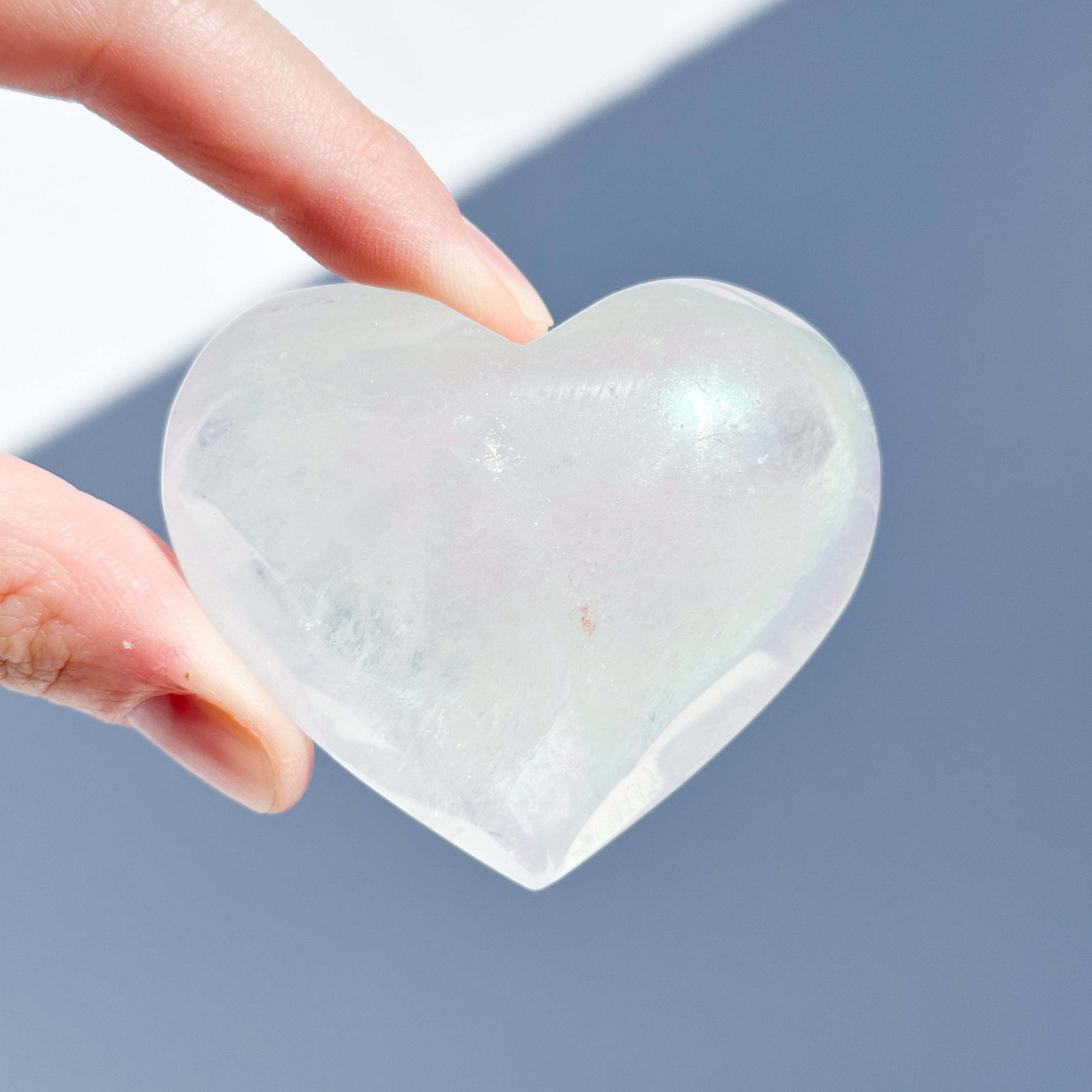 Big♡エンジェルオーラクォーツ ハート52♡Angel Aura Quartz♡天然石
