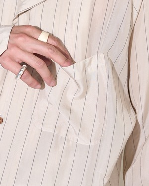 m's braque for MURPHH "LONG SLEEVE ALOHA SHIRT〔NAVY STRIPE〕"