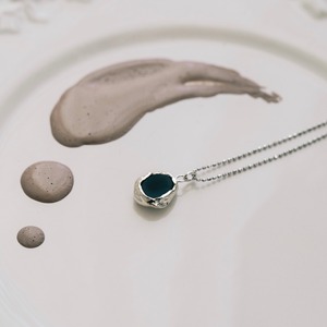 onyx necklace silver