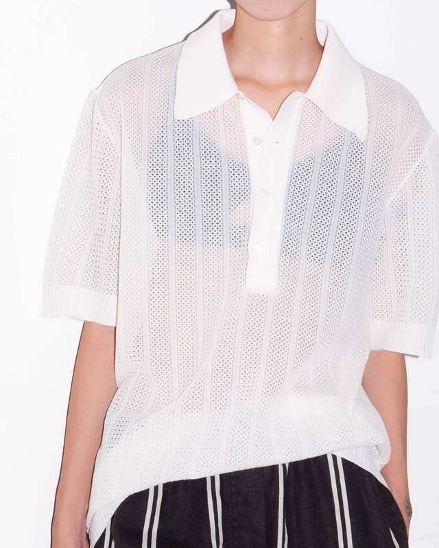 1990s mesh knit polo