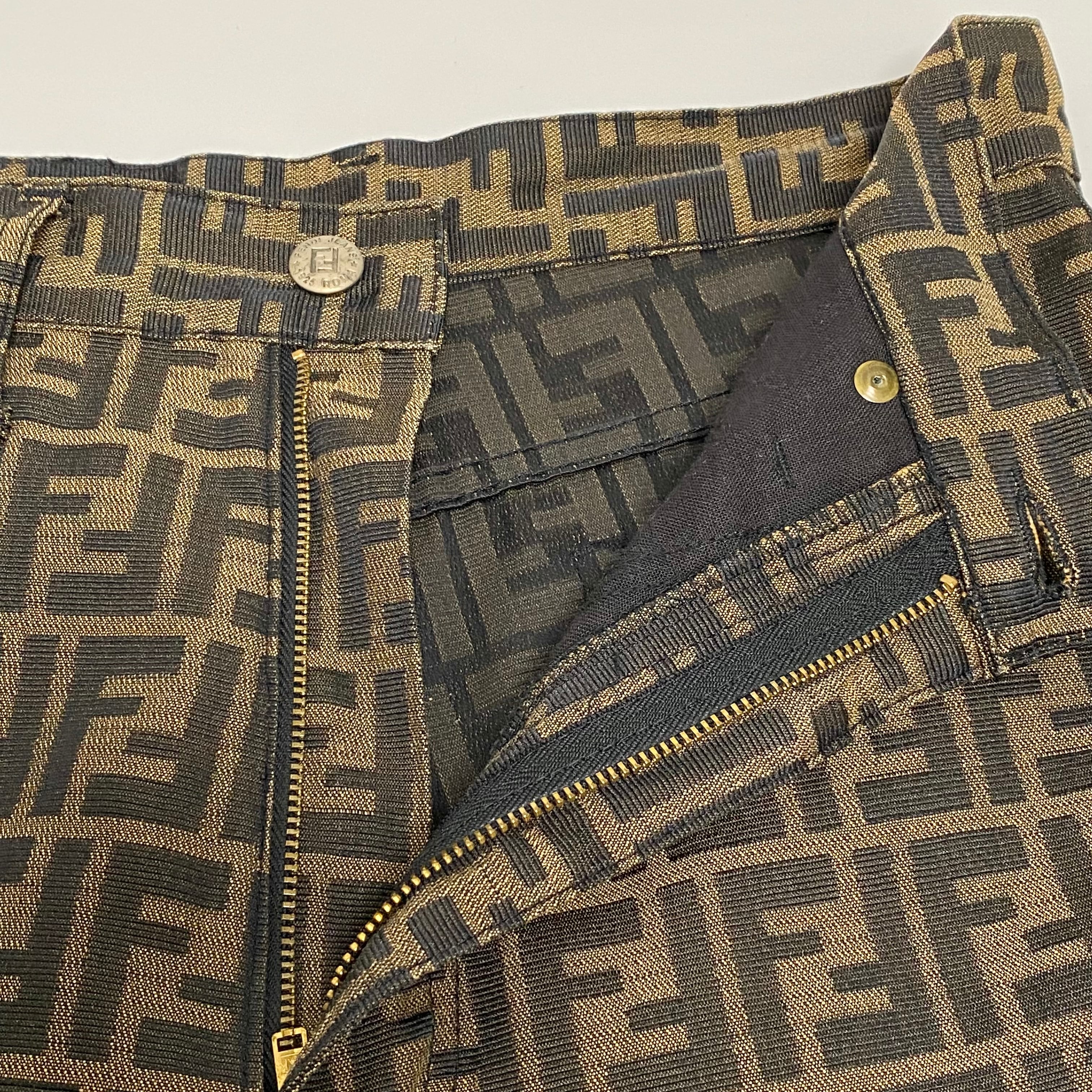 FENDI フェンディ パンツ ズッカ柄 ブラウン 9124-202211 | rean