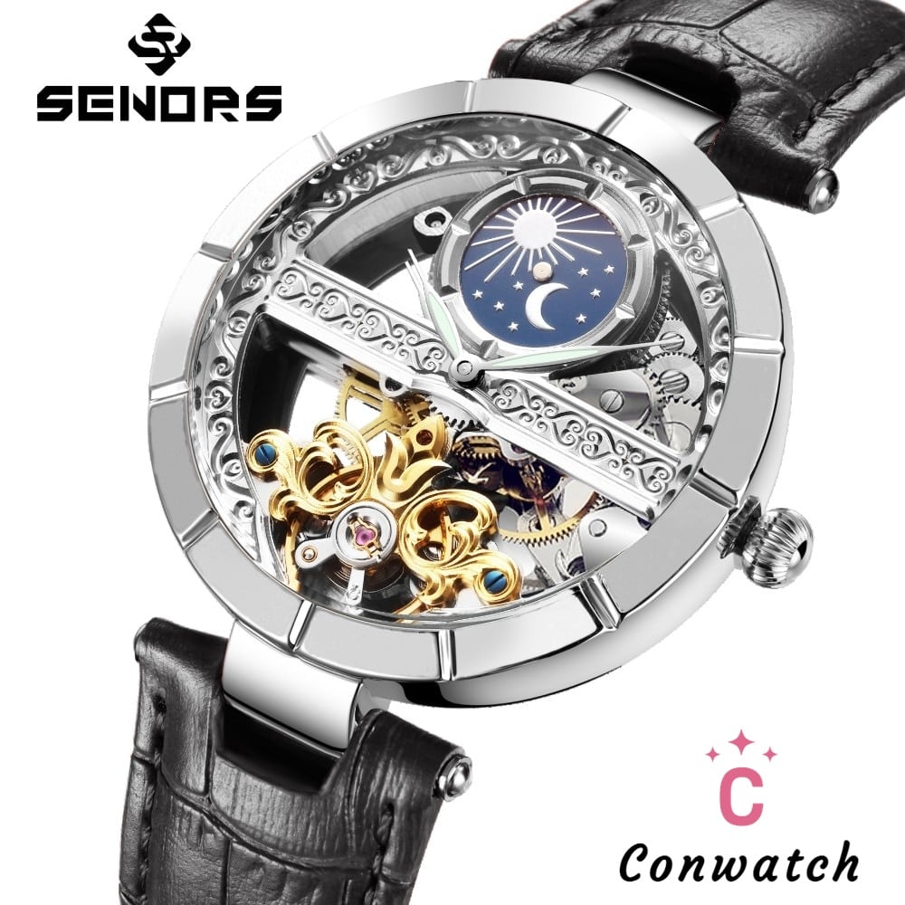 SN148 - 3】女性用時計 女性用機械式時計 自動巻き Senors SN148 - 3】女性用時計 女性用機械式時計 自動巻き Senors