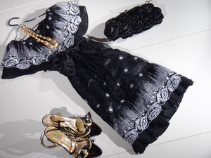 ★9～11号☆豪華刺繍のオーガンジーコートワンピース(OPN7959)