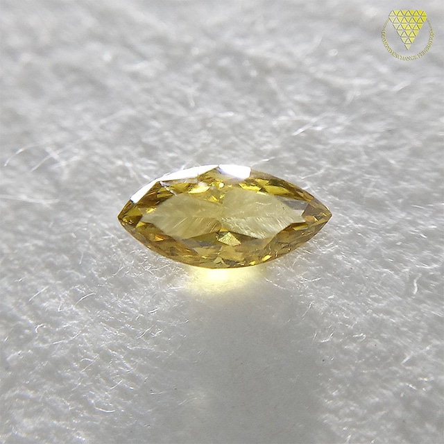 0.084 ct Fancy Deep Brownish Yellow SI1 CGL 天然 イエロー ダイヤモンド ルース マーキス シェイプ