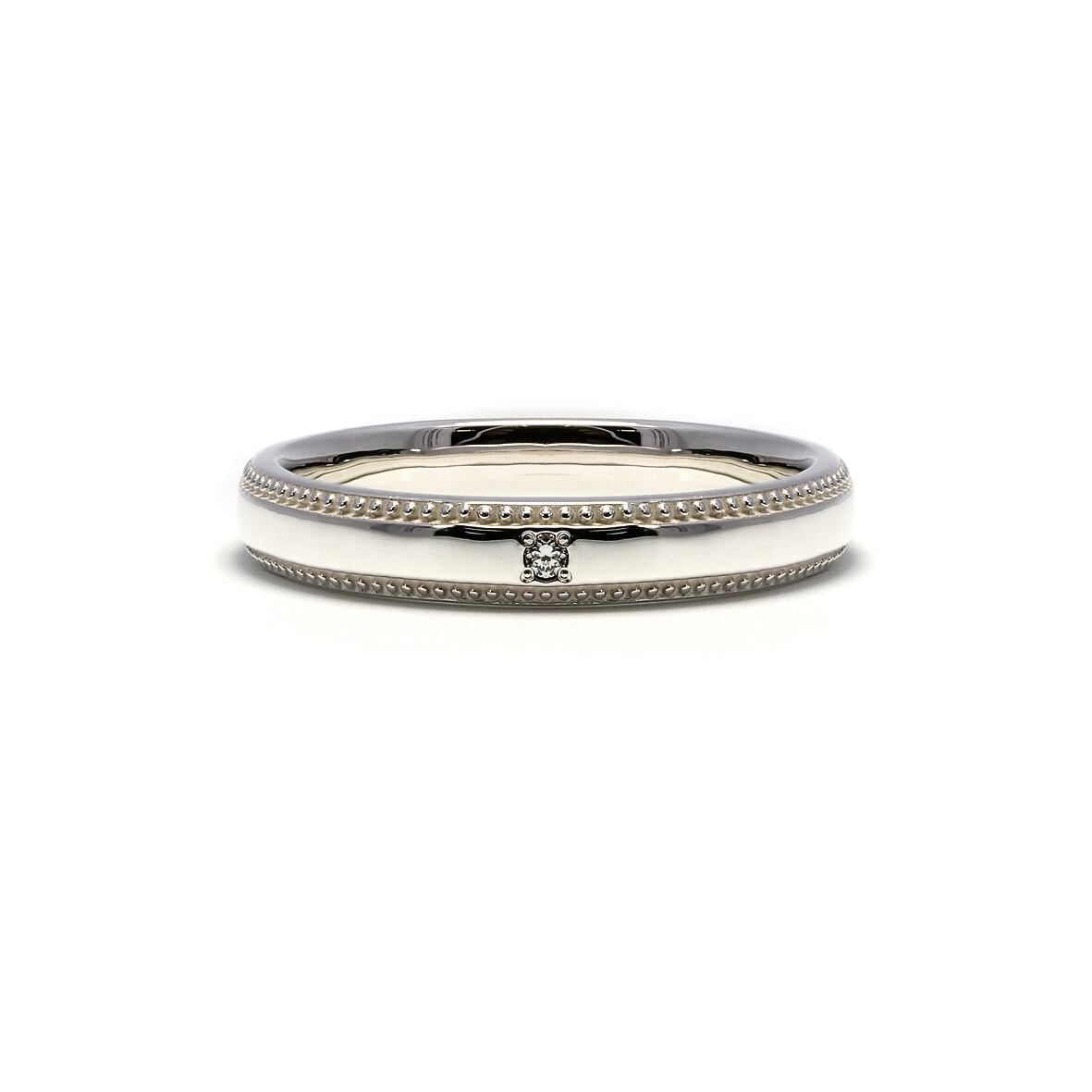 【シルバー結婚指輪 マリッジリング】SV925 モアサナイト 結婚指輪 シルバー マリッジリング ペアリング モアッサナイトシリーズ041