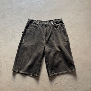 -Sean John- 90's Black denim half pants