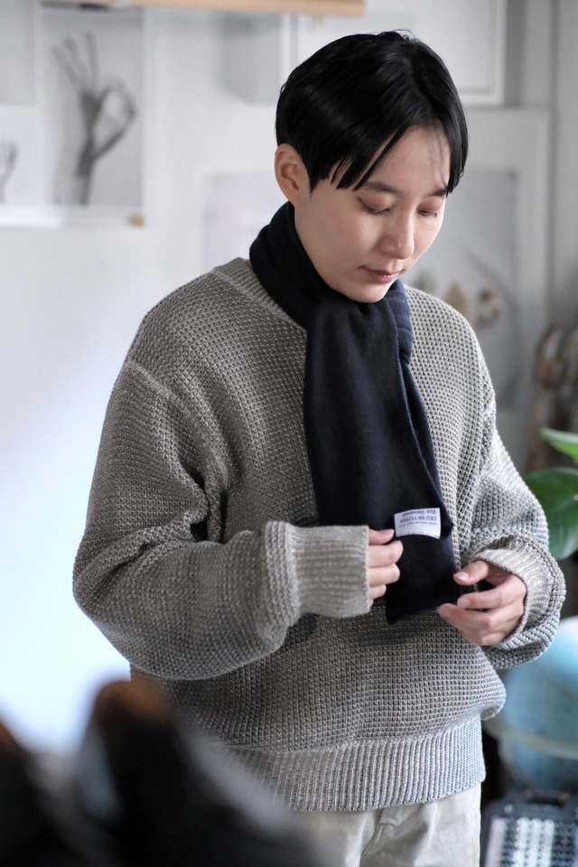 80's- -old- "Royal navy" "woollen scarf" "d.stock"