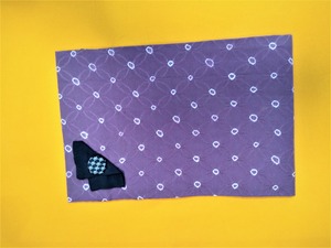 着物地手縫いブックカバー/リボンシリーズ(文庫本サイズ・両見返し綴じ)