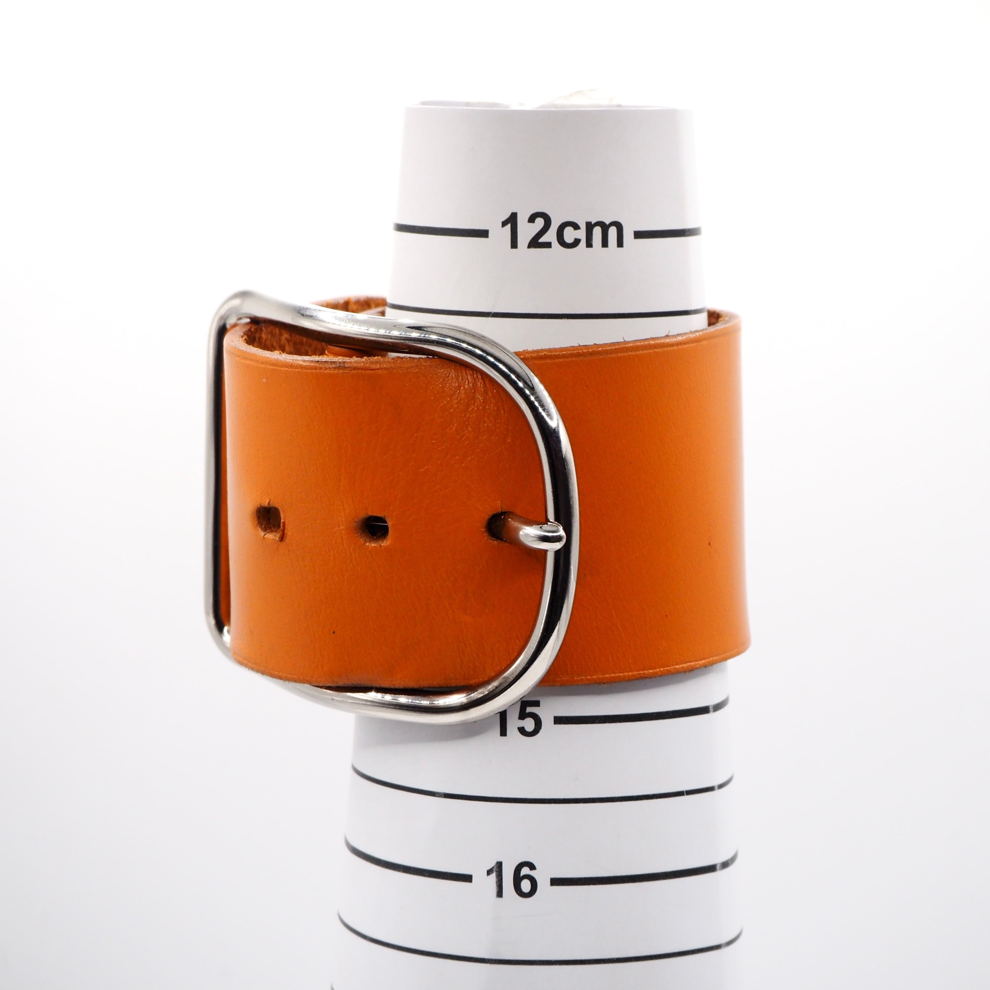 HERMES アピGM レザー ブレスレット ブラウン シルバー エルメス